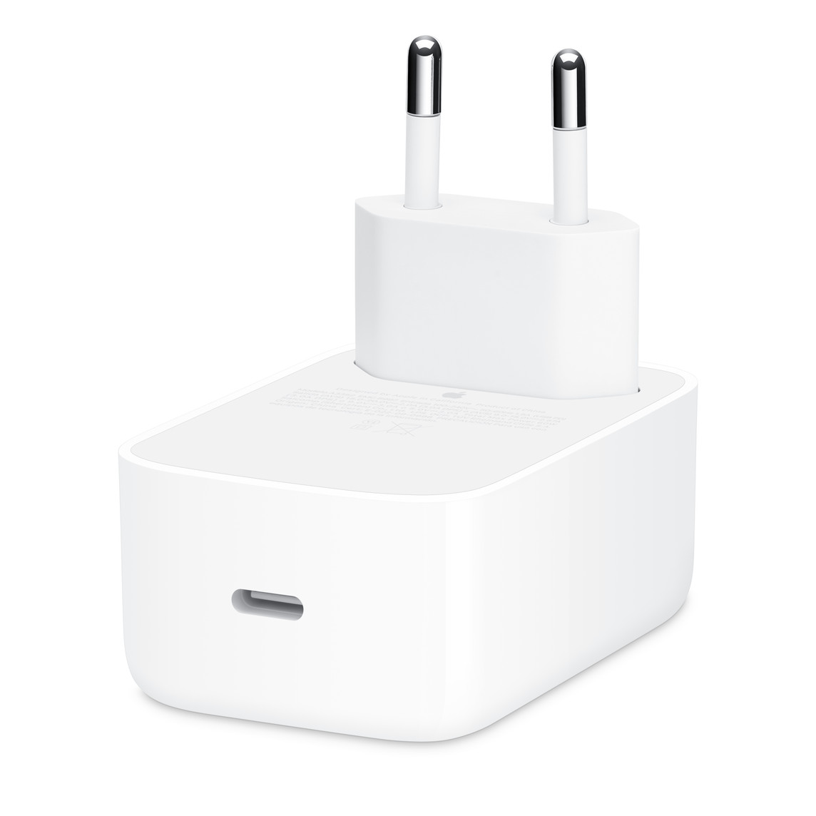 Apple 40W Dynamic Power Adapter mit ausgeklapptem Netzstecker und USB-C-Anschluss