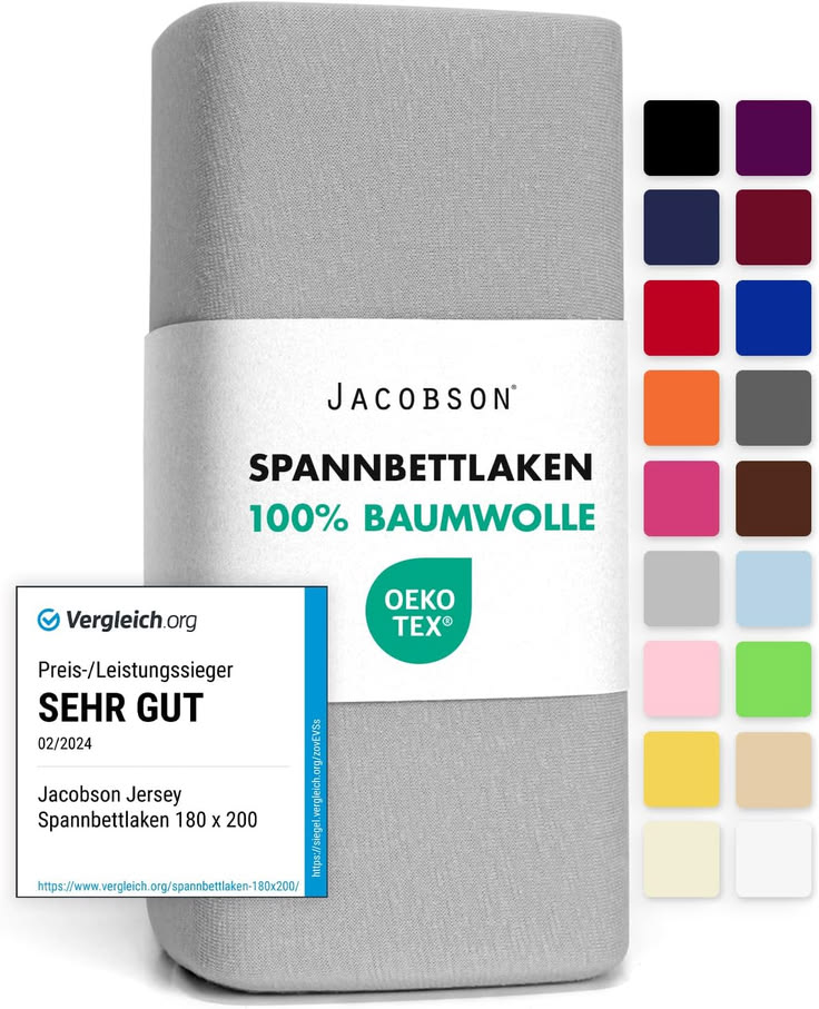 Jacobson Jersey-Spannbettlaken im Exzellenz-Goods-Pin